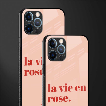 la vie en rose quote glass case for iphone 12 pro max image-2