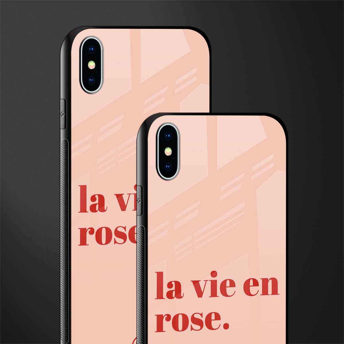 la vie en rose quote glass case for iphone xs max image-2