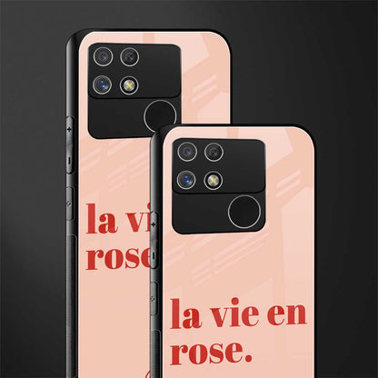la vie en rose quote back phone cover | glass case for realme narzo 50a