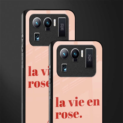 la vie en rose quote glass case for mi 11 ultra 5g image-2