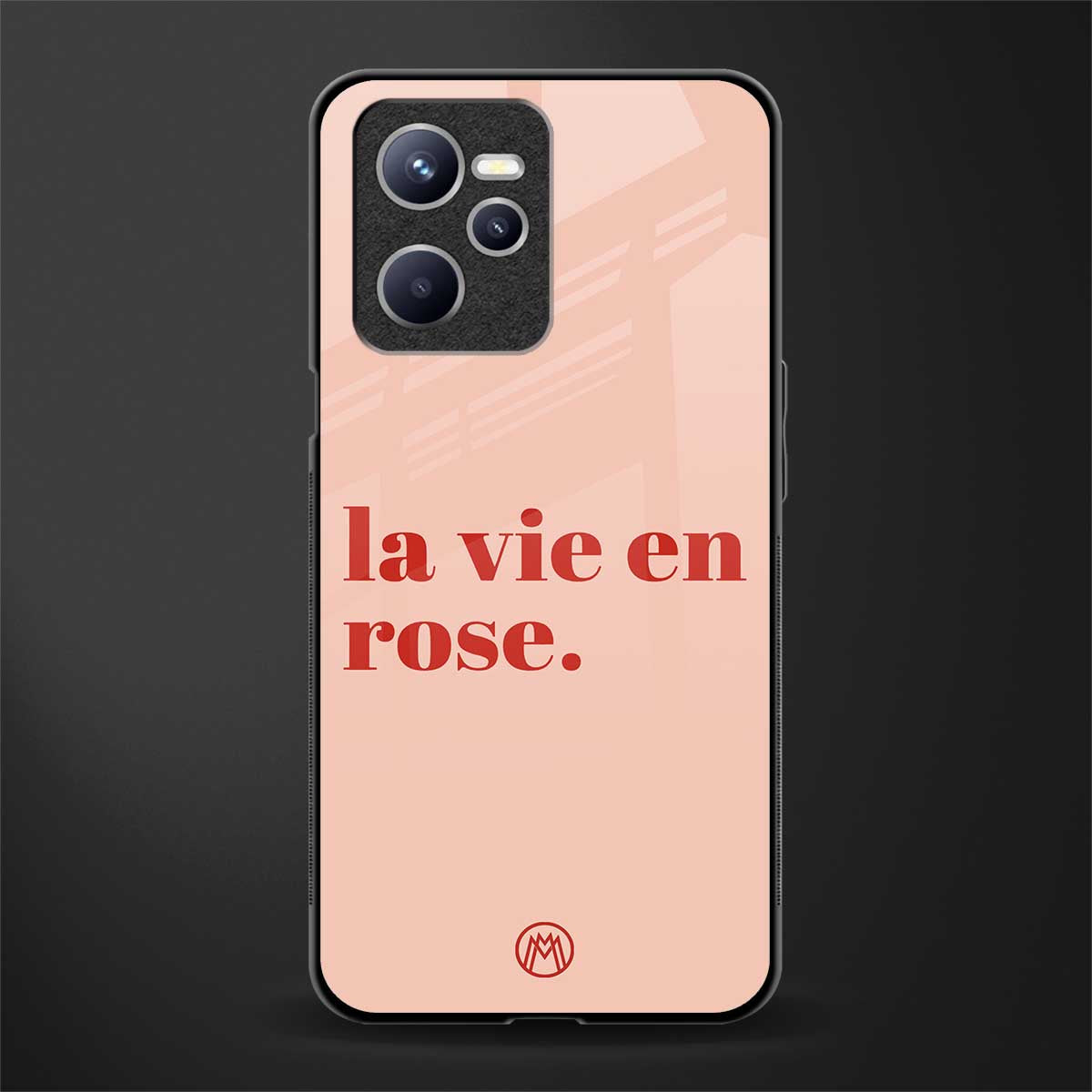 la vie en rose quote glass case for realme c35 image