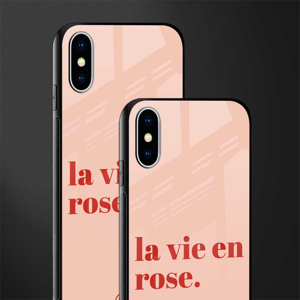 la vie en rose quote glass case for iphone x image-2
