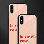 la vie en rose quote glass case for iphone x image-2