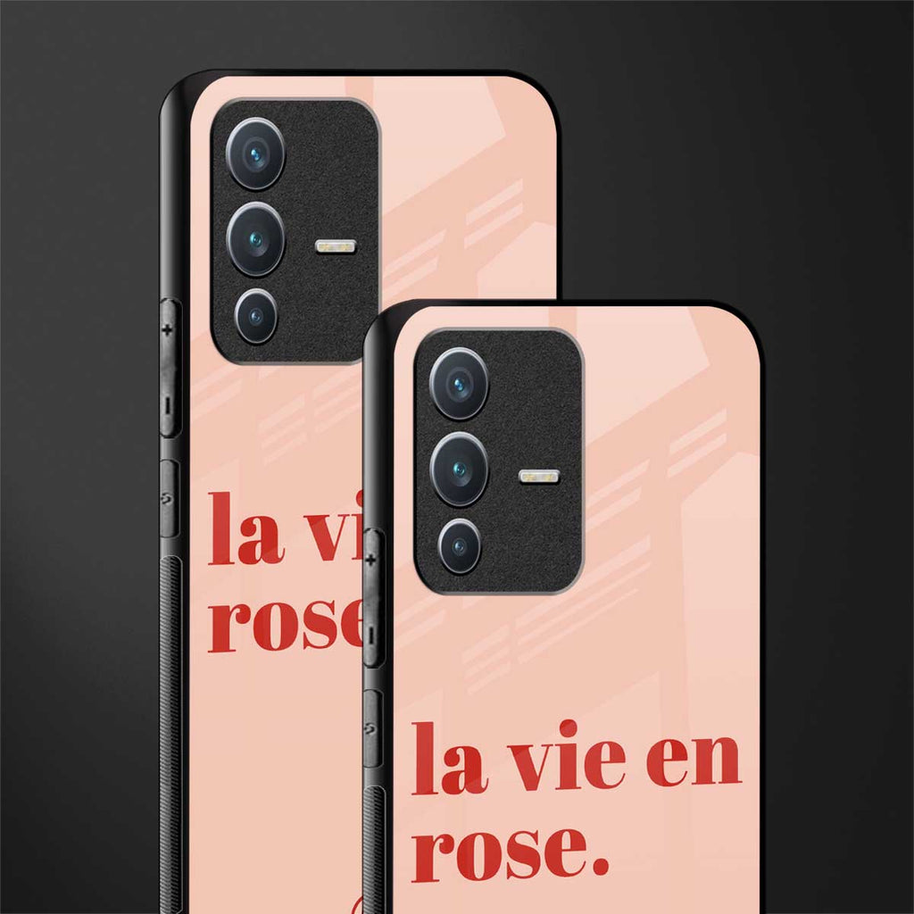la vie en rose quote glass case for vivo v23 5g image-2