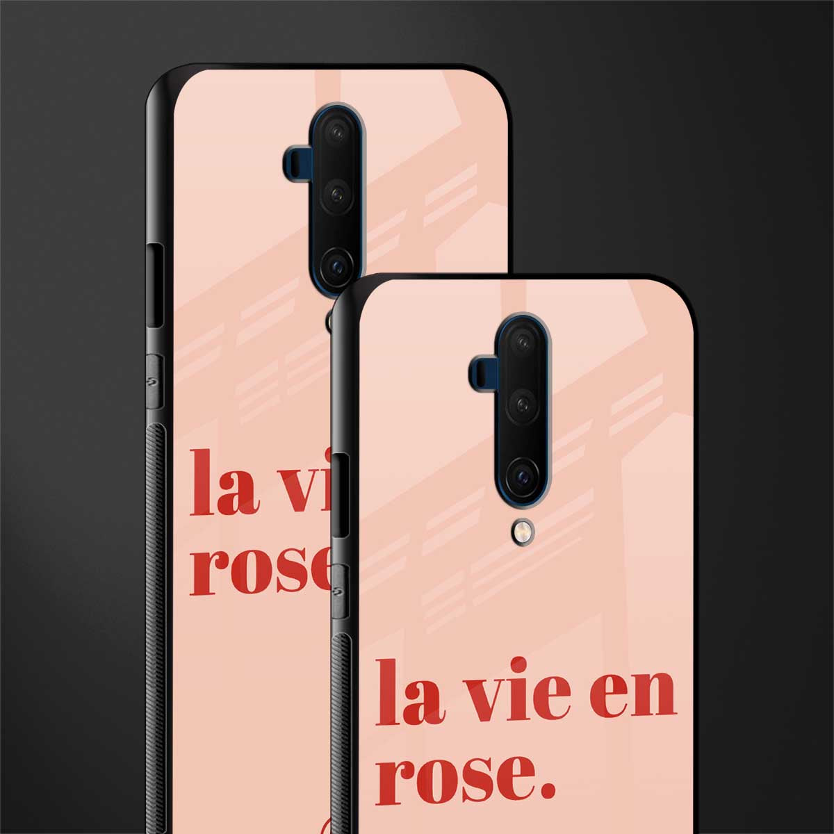 la vie en rose quote glass case for oneplus 7t pro image-2