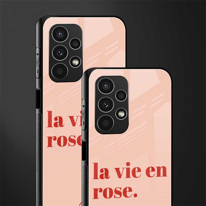 la vie en rose quote back phone cover | glass case for samsung galaxy a13 4g