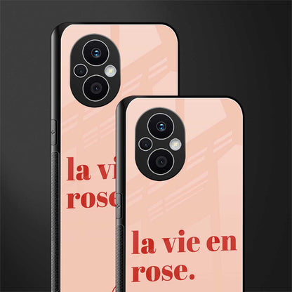 la vie en rose quote back phone cover | glass case for oppo f21 pro 5g