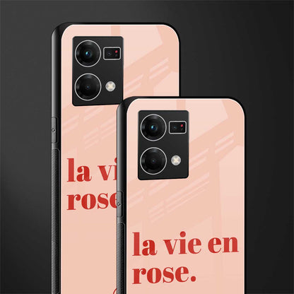 la vie en rose quote back phone cover | glass case for oppo f21 pro 4g