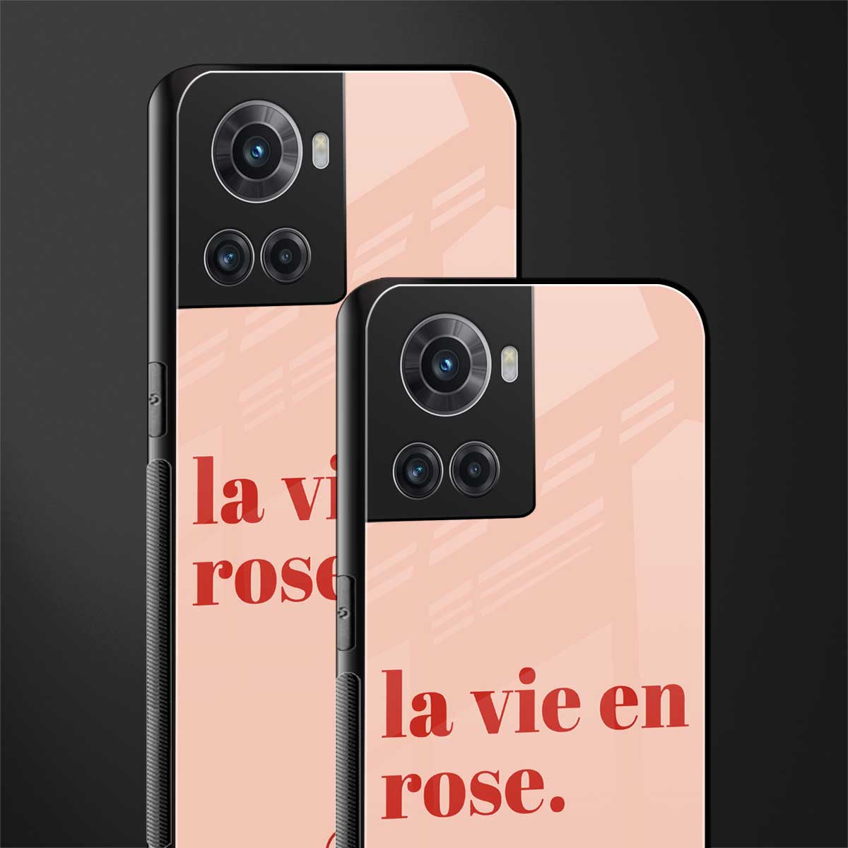 la vie en rose quote back phone cover | glass case for oneplus 10r 5g