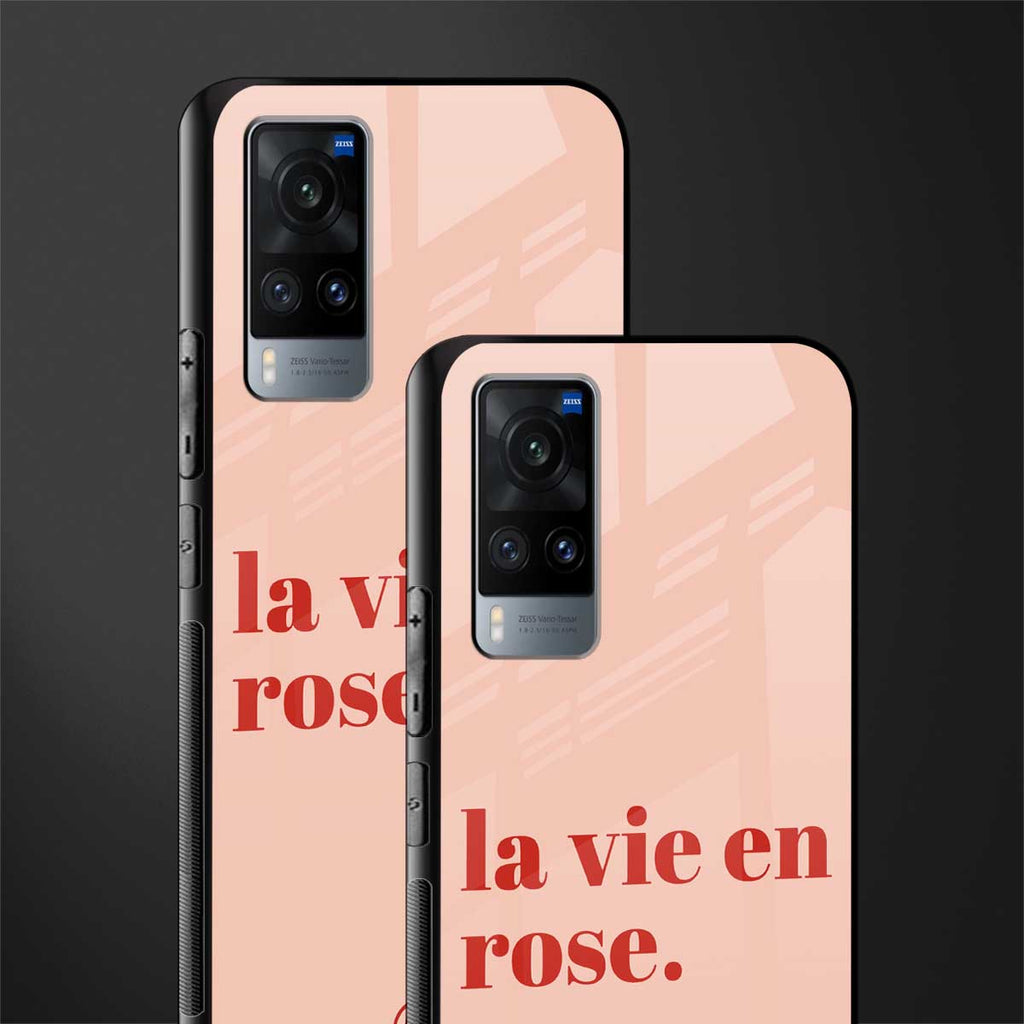 la vie en rose quote glass case for vivo x60 image-2