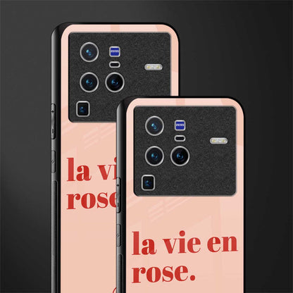 la vie en rose quote glass case for vivo x80 pro 5g image-2
