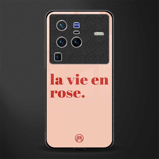 la vie en rose quote glass case for vivo x80 pro 5g image