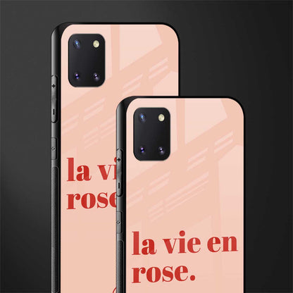 la vie en rose quote glass case for samsung a81 image-2