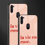 la vie en rose quote glass case for samsung galaxy m11 image-2