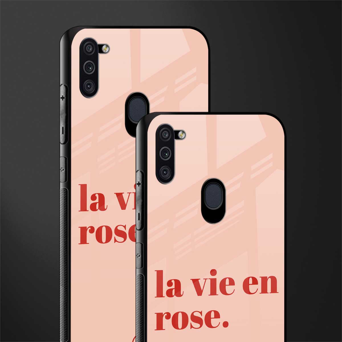 la vie en rose quote glass case for samsung a11 image-2