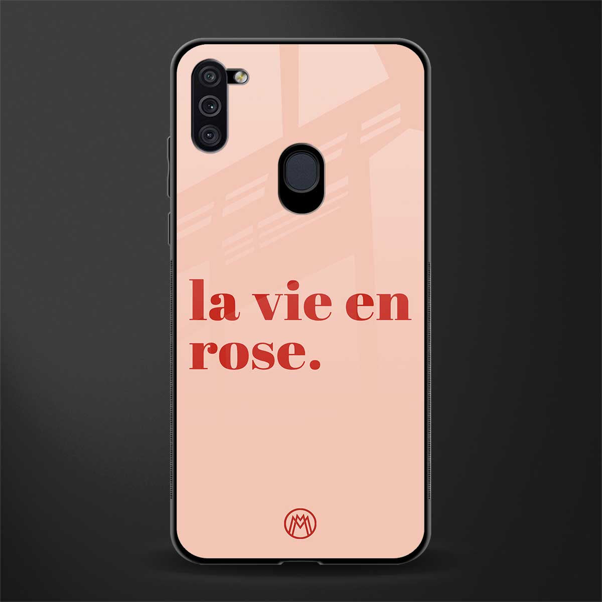 la vie en rose quote glass case for samsung galaxy m11 image
