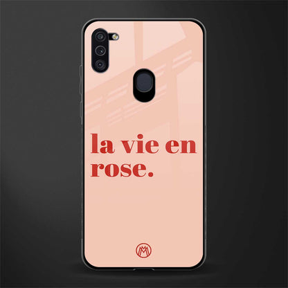 la vie en rose quote glass case for samsung a11 image