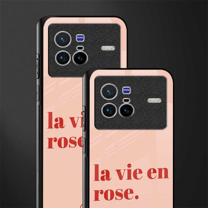 la vie en rose quote glass case for vivo x80 image-2