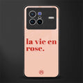 la vie en rose quote glass case for vivo x80 image