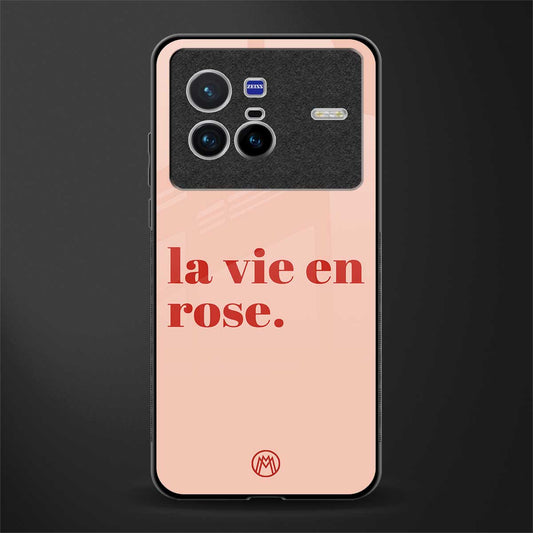 la vie en rose quote glass case for vivo x80 image