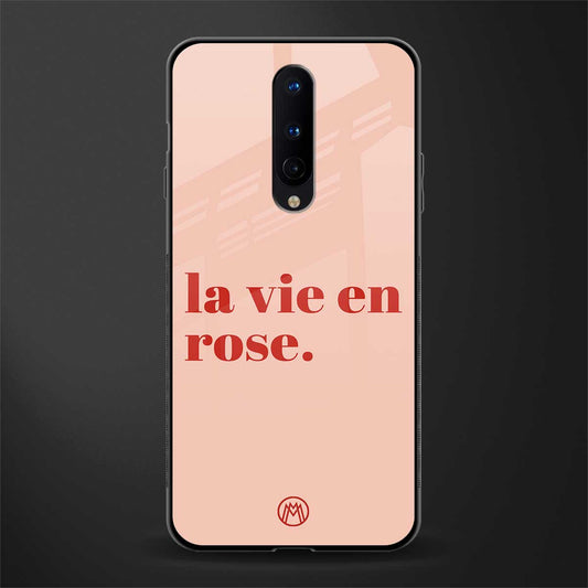la vie en rose quote glass case for oneplus 8 image