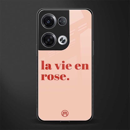 la vie en rose quote back phone cover | glass case for oppo reno 8
