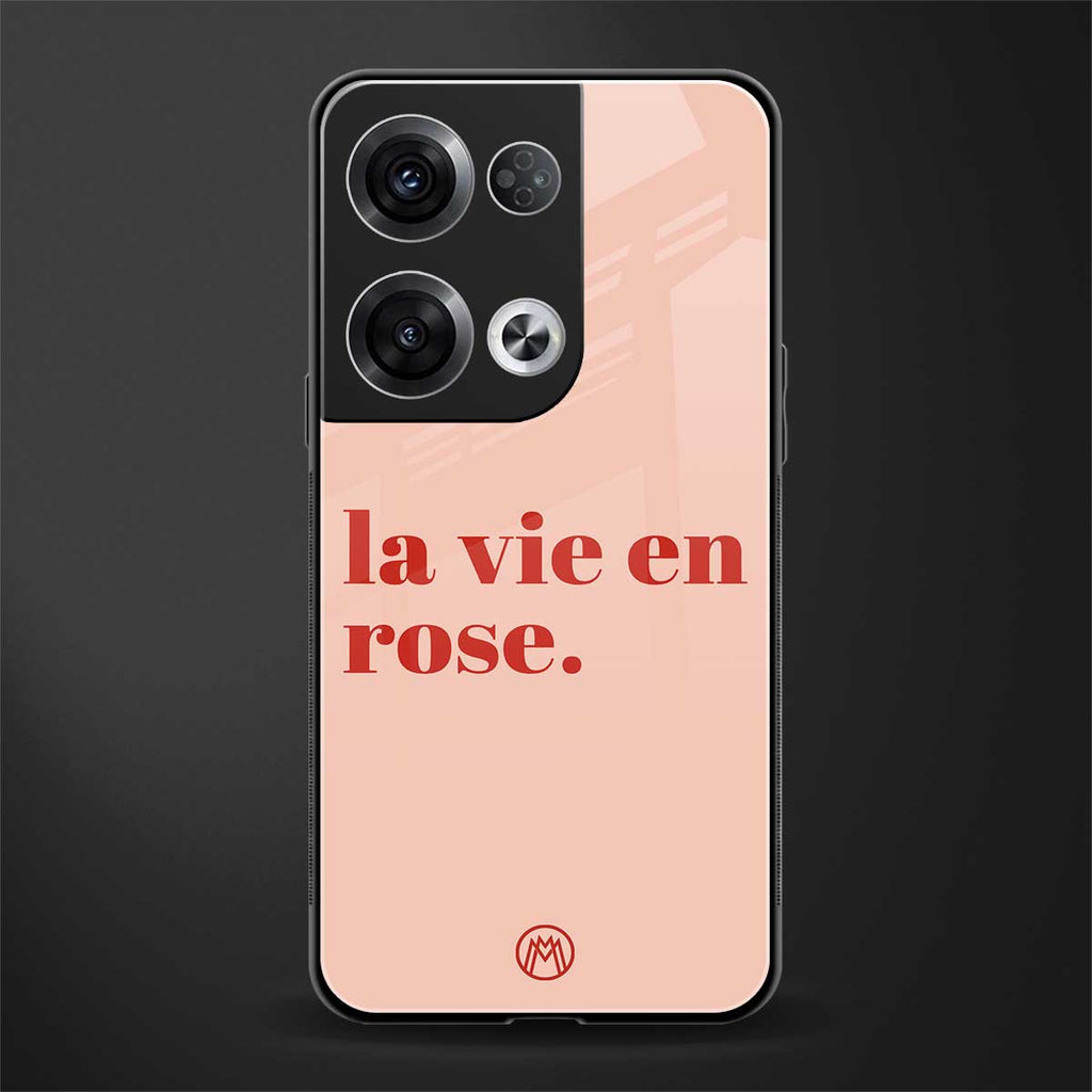 la vie en rose quote back phone cover | glass case for oppo reno 8 pro