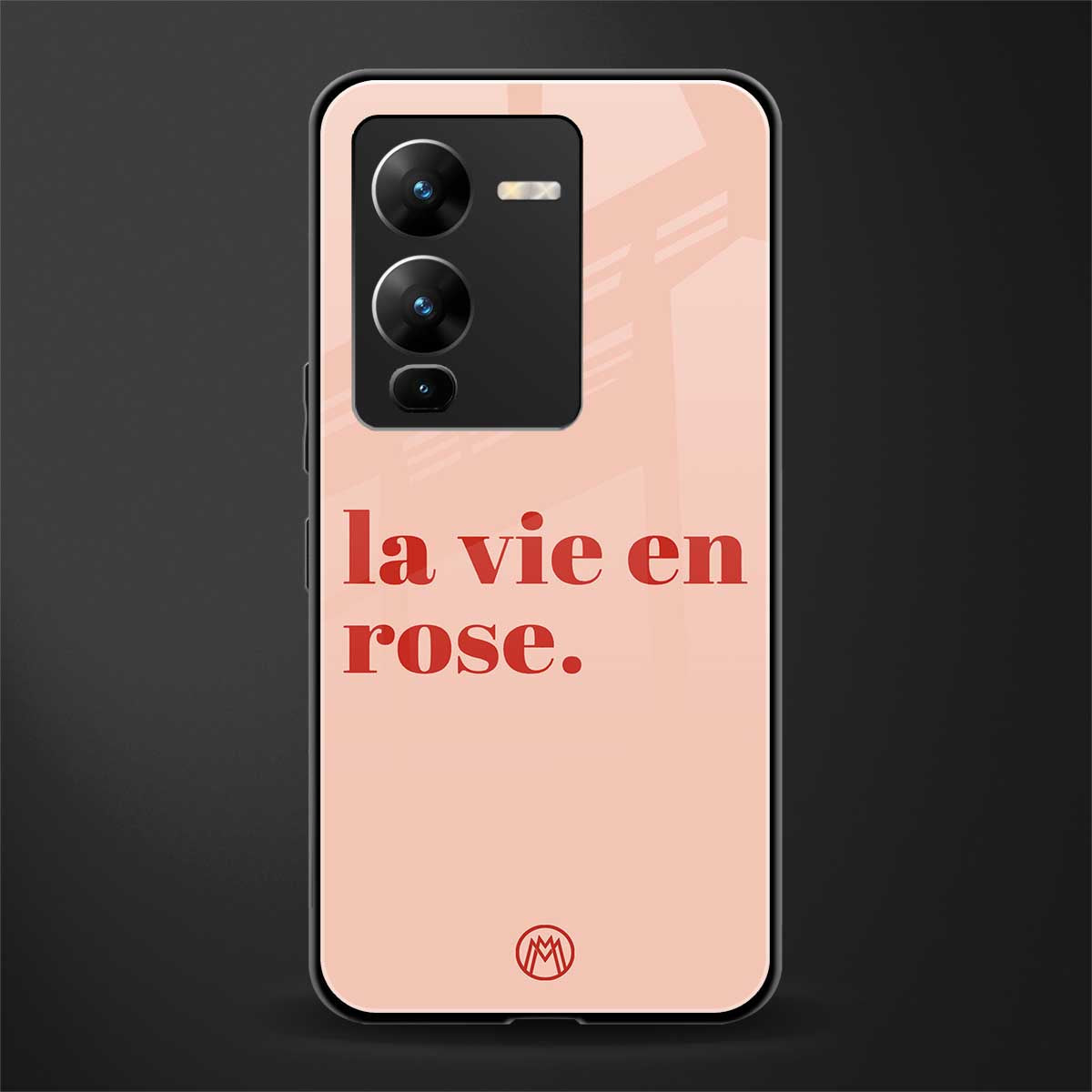 la vie en rose quote back phone cover | glass case for vivo v25 pro 5g