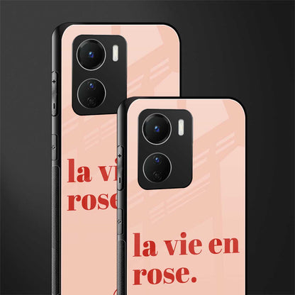 la vie en rose quote back phone cover | glass case for vivo y16