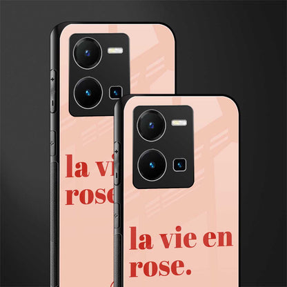 la vie en rose quote back phone cover | glass case for vivo y35 4g