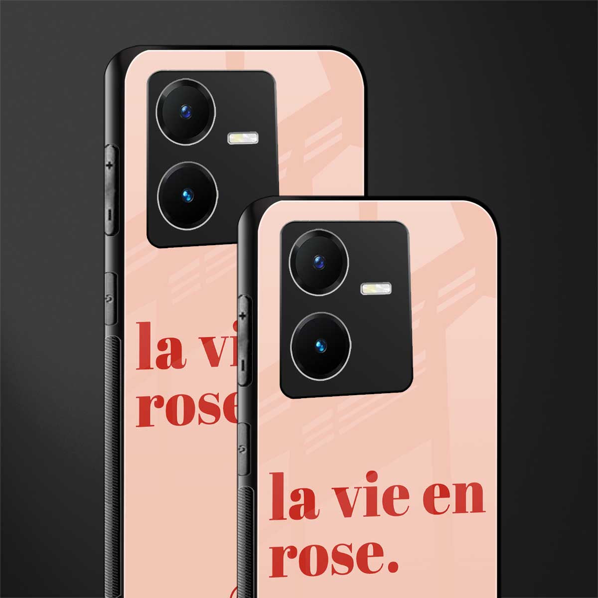 la vie en rose quote back phone cover | glass case for vivo y22