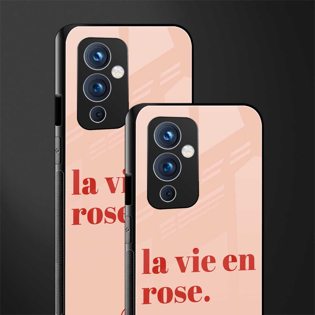 la vie en rose quote back phone cover | glass case for oneplus 9