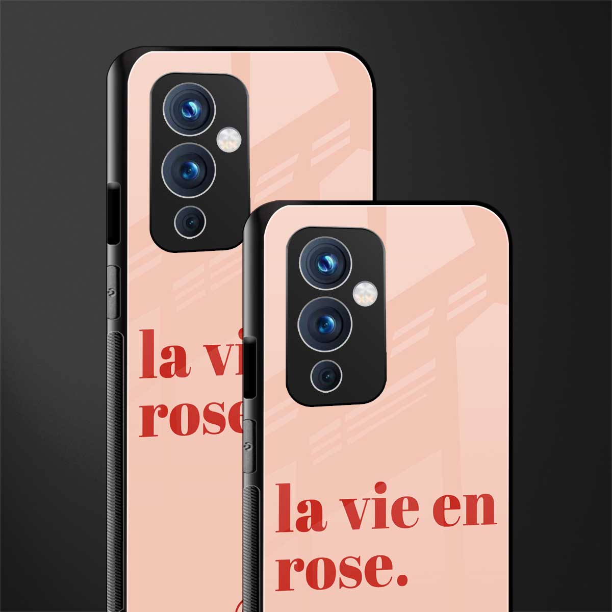 la vie en rose quote back phone cover | glass case for oneplus 9