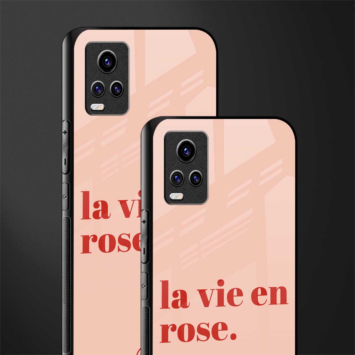 la vie en rose quote back phone cover | glass case for vivo v21e 4g