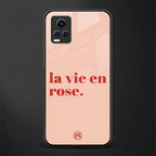 la vie en rose quote back phone cover | glass case for vivo v21e 4g