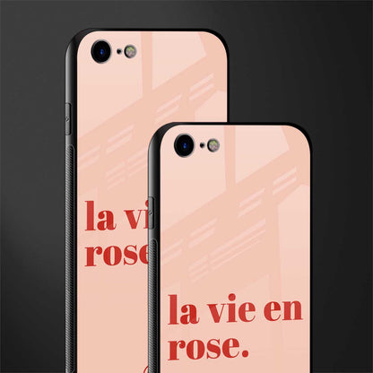 la vie en rose quote glass case for iphone 8 image-2