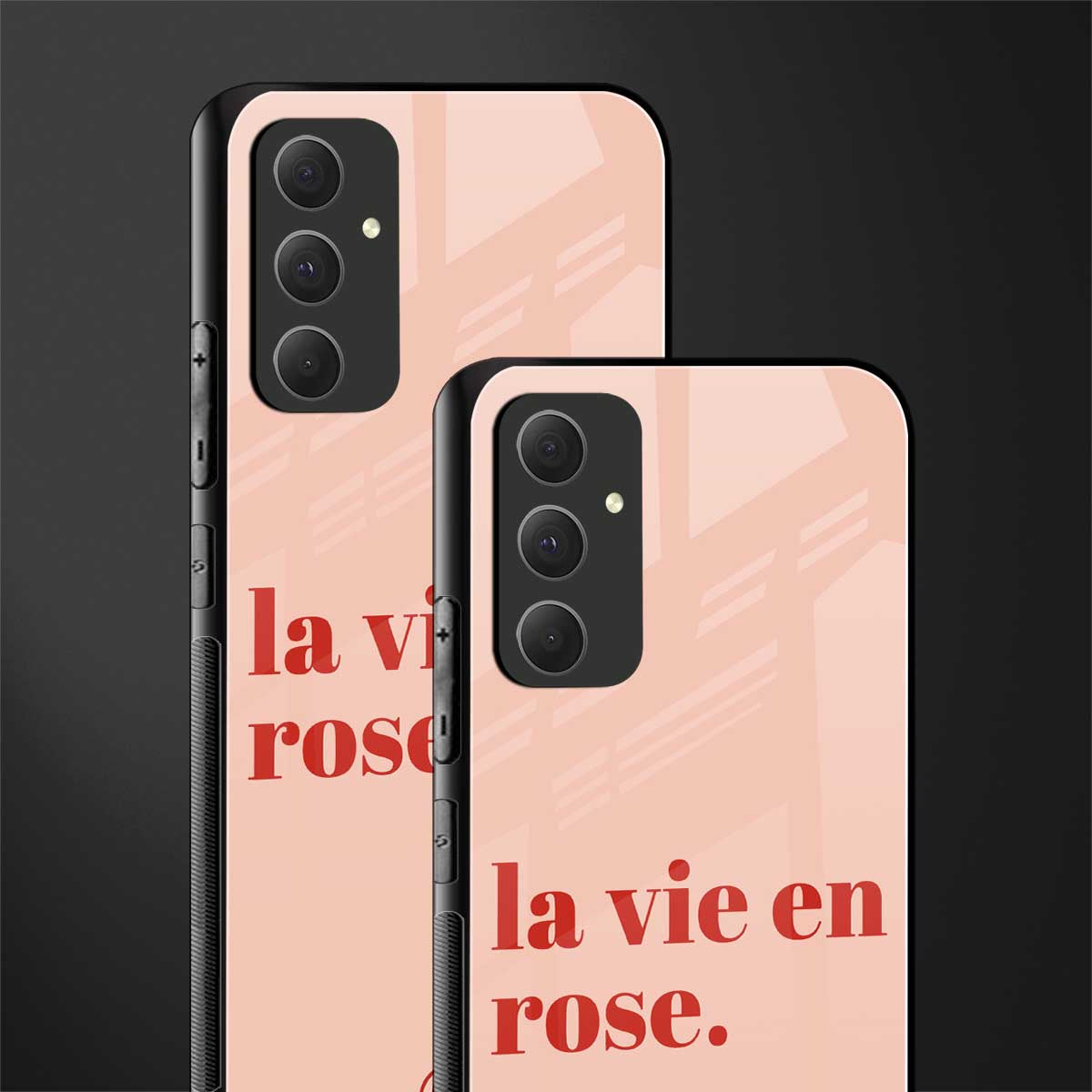 la vie en rose quote back phone cover | glass case for samsung galaxy a54 5g