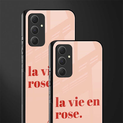 la vie en rose quote back phone cover | glass case for samsung galaxy a54 5g