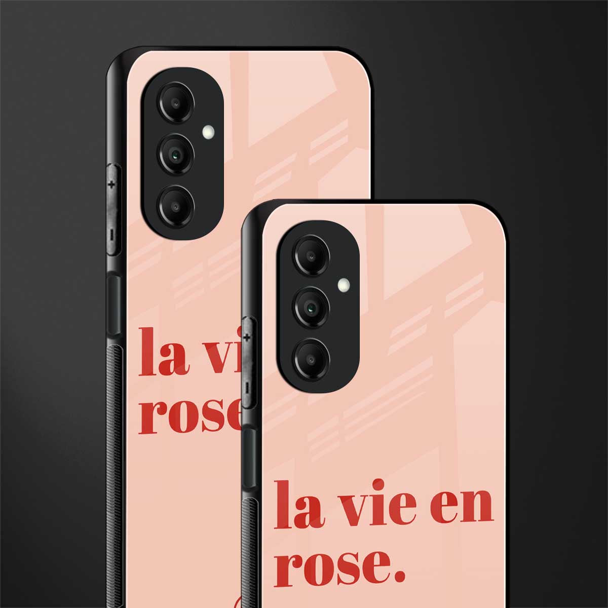 la vie en rose quote back phone cover | glass case for samsung galaxy a14 5g