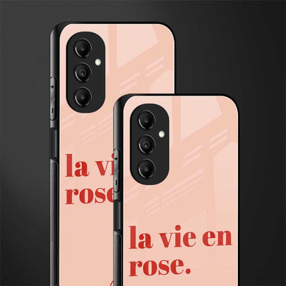 la vie en rose quote back phone cover | glass case for samsung galaxy a14 5g