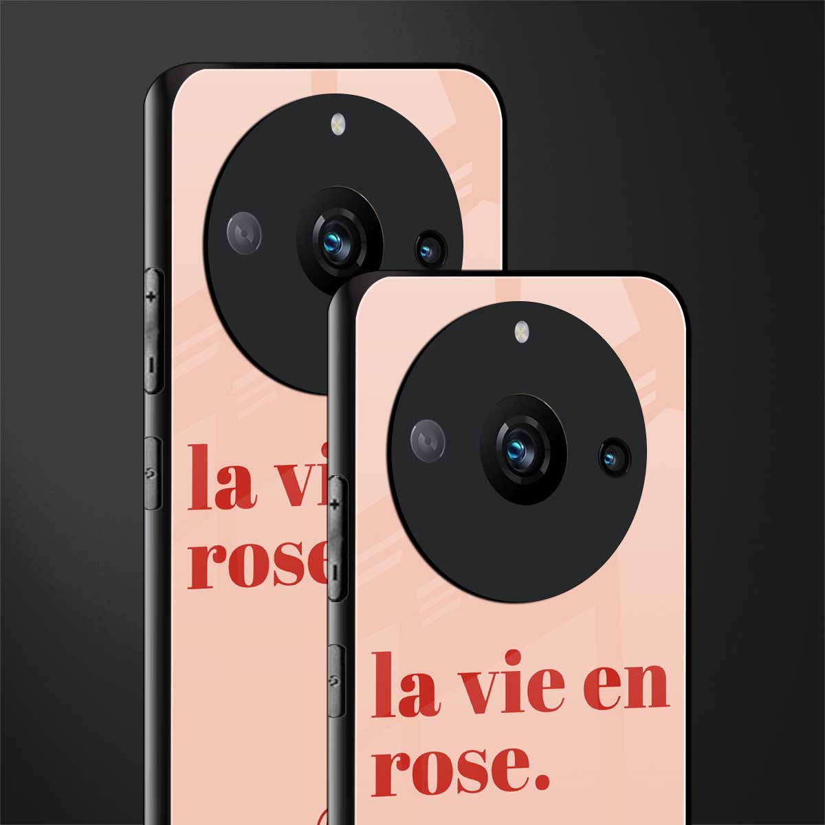 la vie en rose quote back phone cover | glass case for realme 11 pro 5g