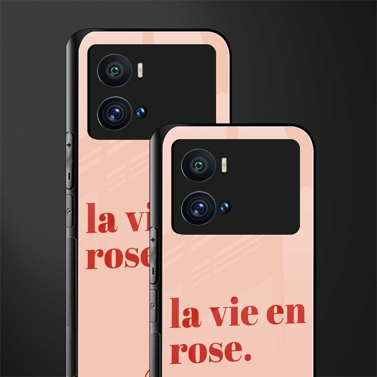 la vie en rose quote back phone cover | glass case for iQOO 9 Pro