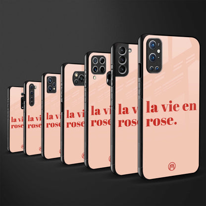 la vie en rose quote back phone cover | glass case for oppo f21 pro 4g
