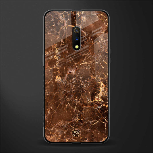lavish brown marble glass case for realme x image