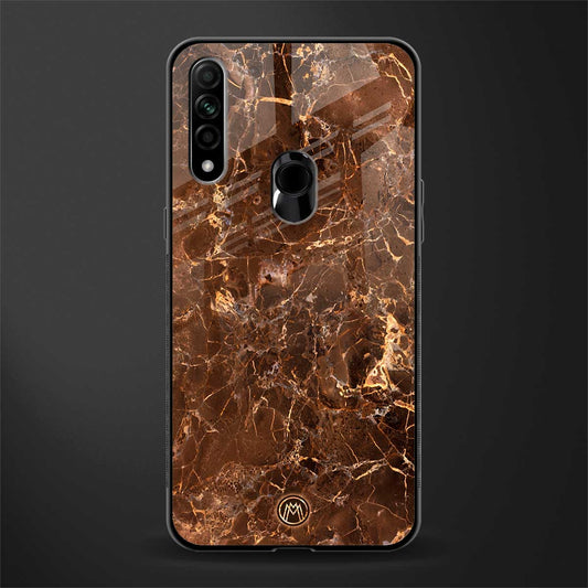 lavish brown marble glass case for oppo a31 image