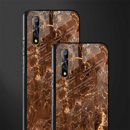 lavish brown marble glass case for vivo z1x image-2