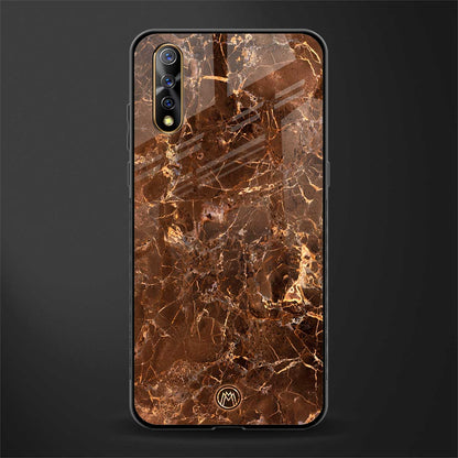 lavish brown marble glass case for vivo z1x image