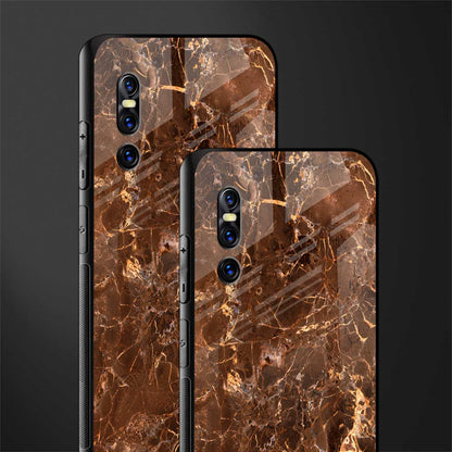 lavish brown marble glass case for vivo v15 pro image-2