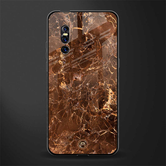 lavish brown marble glass case for vivo v15 pro image