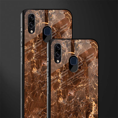 lavish brown marble glass case for samsung galaxy a30 image-2
